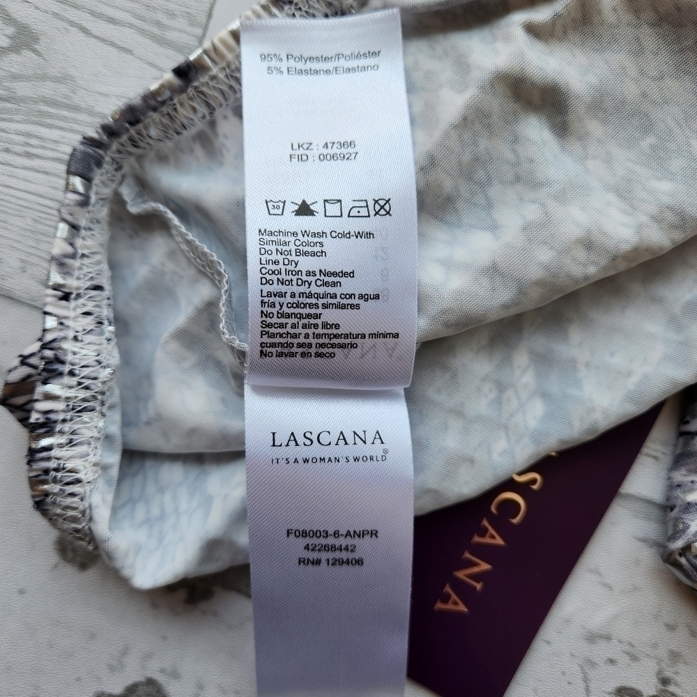 LASCANA Gray Foil Snake-Print Miniskirt Size 6 NWT - Picture 14 of 14